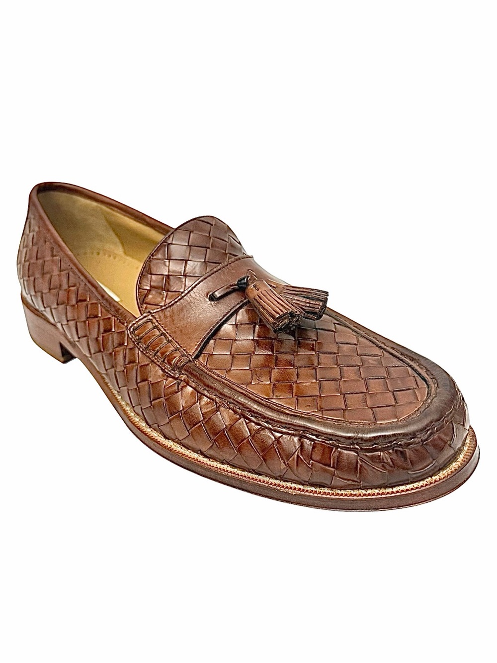 Cole Haan Grand OS Woven Tassel Loafers Brown Leather Men’s Size 11M C13074